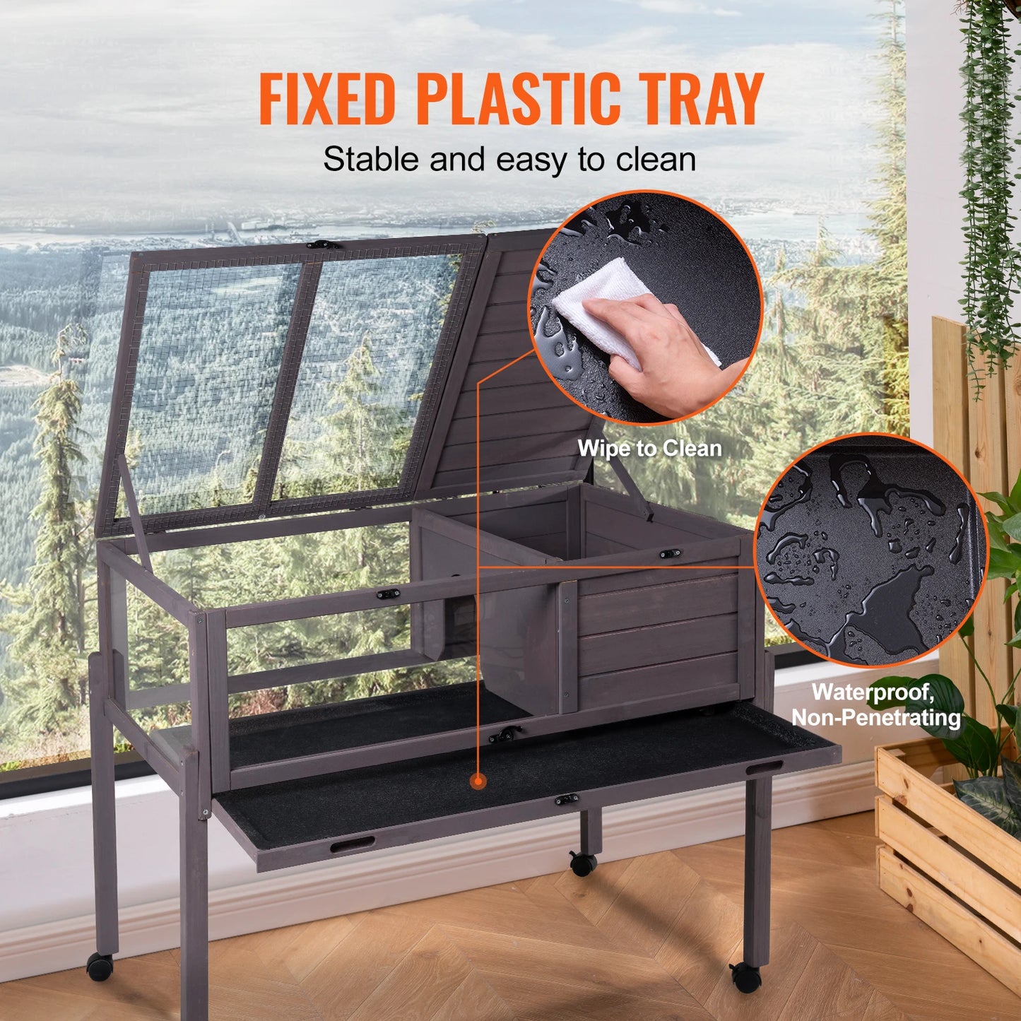 Easy Brooder with Lamp Stand and Wheels