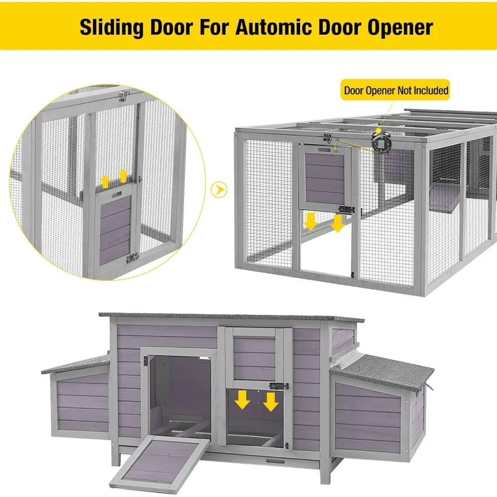 Outdoor Quail Cage with Large Run, Suitable for 6-10 Quail